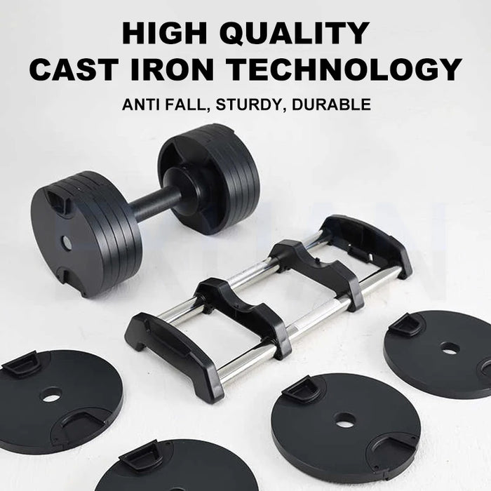 16KG Cast Iron Dumbbells For  Men's Strength Fitness